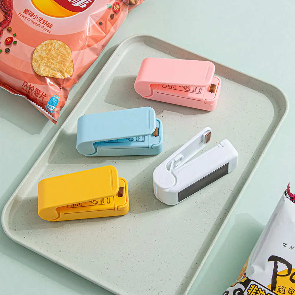 Snacks Packer Hand Press Plastic Packaging Machine 2-speed Adjustable Vacuum Seal Clamps Moisture-proof Preservation Bags Sealer 2
