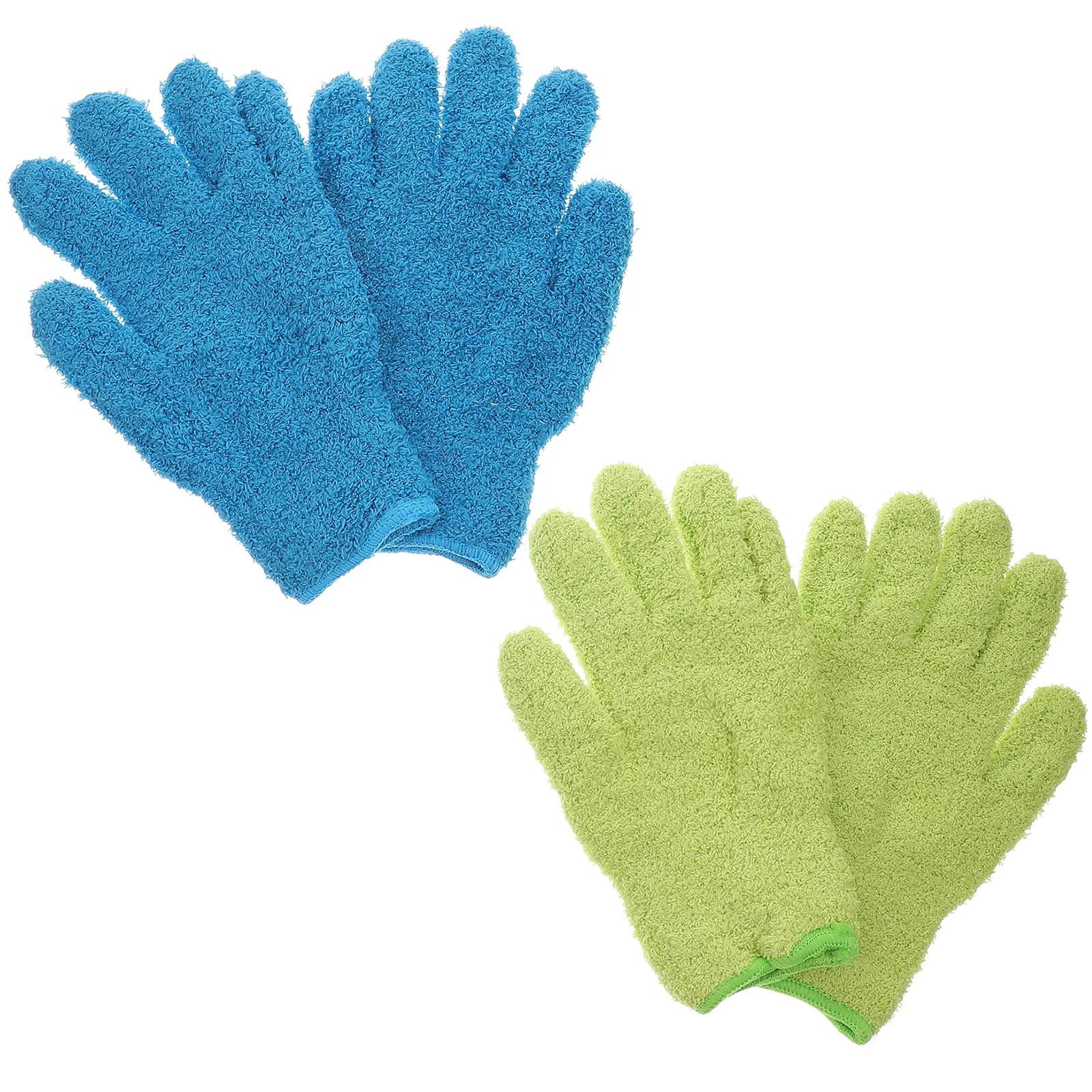 4 Pcs Gloves Microfiber Cleaning Dusting Auto Blinds Truck Car Wash Take Bath