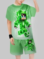 Bloc homme impression numérique transfrontalière vêtements pour enfants décontracté à manches courtes T-shirt vêtements pour garçons 1