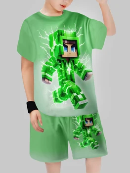 Block Man Kids T-Shirt 1