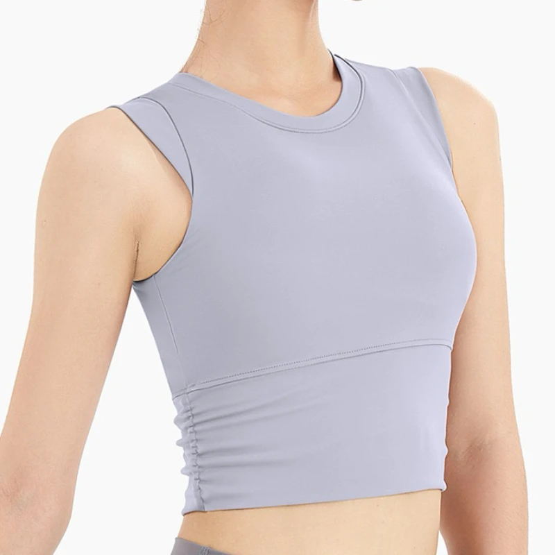 New outerwear yoga vest running sleeveless top with breast pad shockproof fitness bra bra sports underwear women