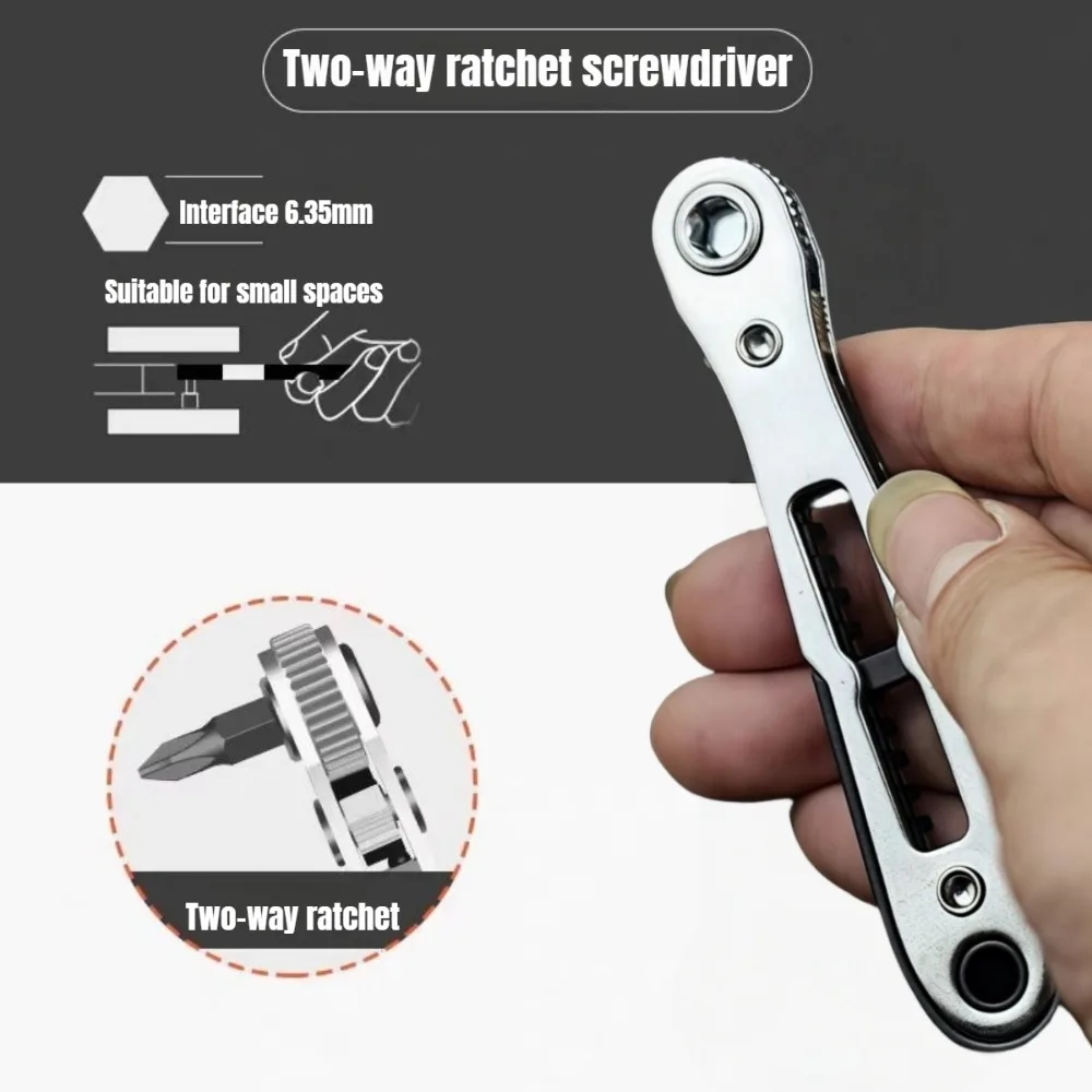 Right Angle Screwdriver Set Mini Ratcheting 90 Degree Offset Screwdriver Pocket Low Profile Ratchet Wrench Bit Socket Set