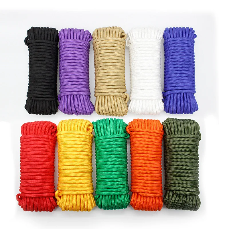 5Meters Paracord 2/3/4/6/8mm Parachute Cord Lanyard Rope 7 Strand Climbing Camping  Survival Equipment Nylon Rope DIY Accessories