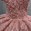Vestidos De 15 Años Quinceañeras Lace Off The Shoulder Beading Crystal DY7576 Pink Ball Gown Party Dresses 6