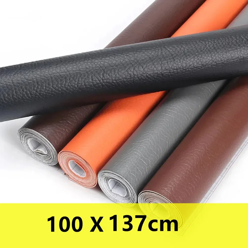 100x137CM Self Adhesive Leather Sofa Repair Furniture Table Chair Sticker  Seat Bag Shoe Bed Fix Mend PU Artificial Leather Skin