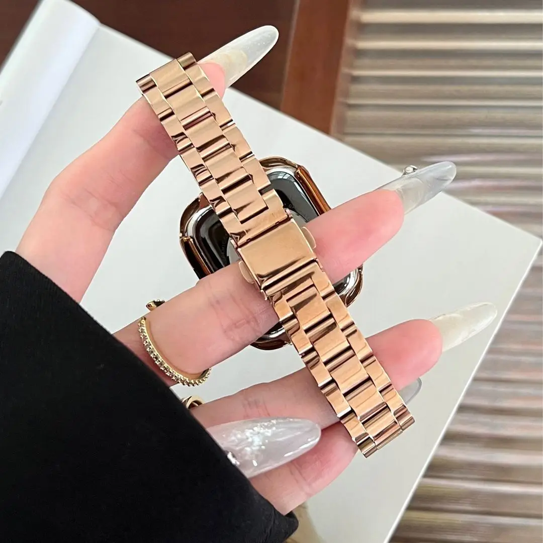 Elegant Slim Metal Watch Strap - Stainless Steel Bracelet