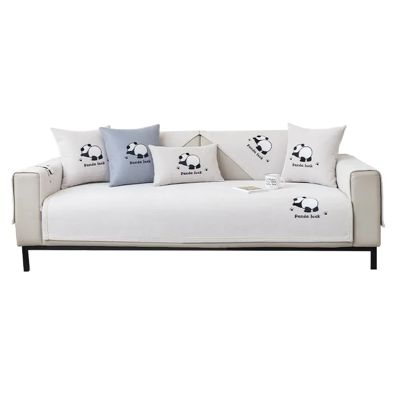 New Chenille Sofa Cushion Fabric Four Seasons Universal Non-Slip Cushion Cute Chinese Style Simple Style Sofa Cover Towel 6
