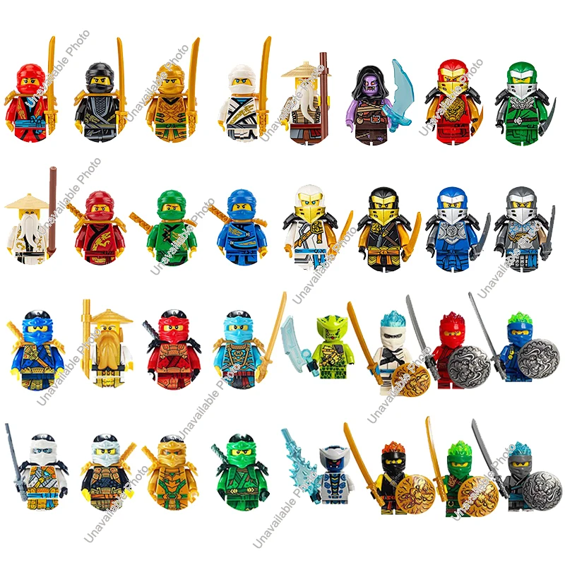 

Hot Toys 8Pcs/Set Anime Ninja Figures Morro Nadakhan Lloyd Cole Nya Building Blocks Mini Action Figures Bricks Toys Gift