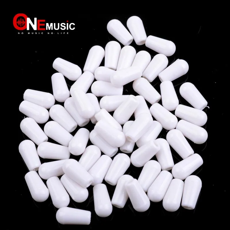 100pcs Guitar Toggle Switch Tip Knob Cap 3.5mm Platic Material White Guitar Parts Guitar Parts