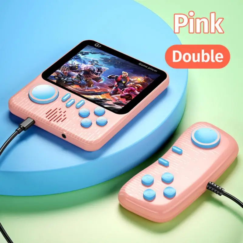 Mini Handheld Game Console Built-in 600 Classic Games 3.5 Inch Screen Portable Retro Video Game Console Joypad Support 2 Players 