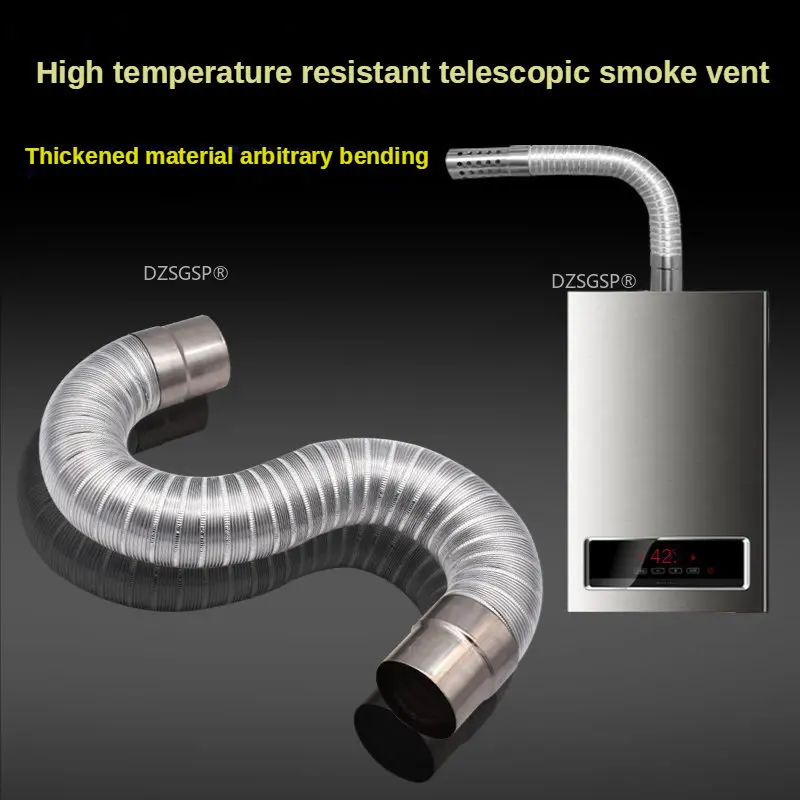 

5-6-7-8-9-10-11-12cm Exhaust Pipe Hose Gas Water Heater Aluminum Foil Telescopic Exhaust Pipe Forced Exhaust Water Heater