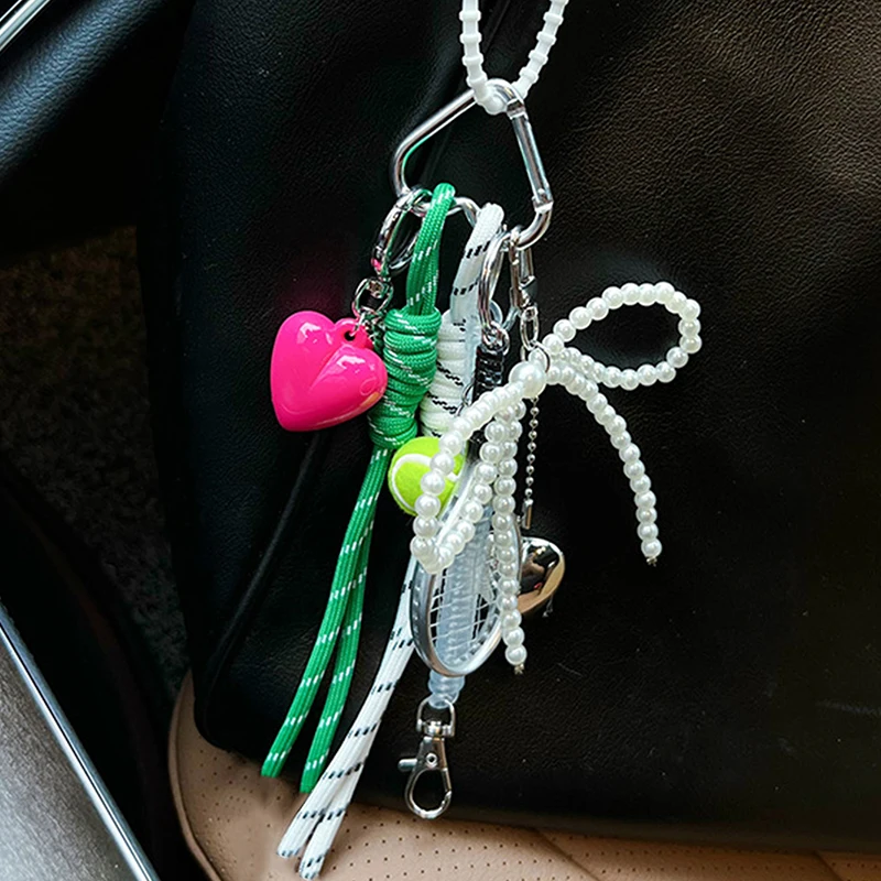 Handmade Baseball Personalized Keychain Creative Simple Diy Rope Pendant Y2k Tassels Trendy Accessory Gifts