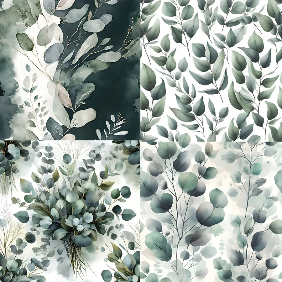 Stickers Scrapbooking Supplies Paper Sticker Eucalyptus Deer Redberry Ring Pattern 58pcs