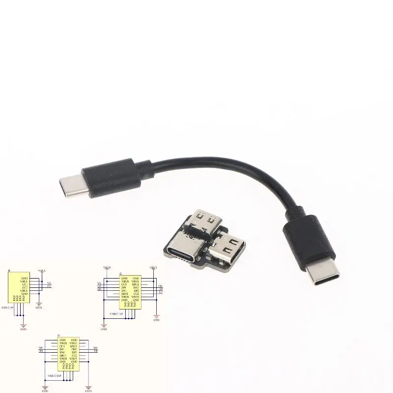 타입 C 전원 분배기 1입력 2출력 USB 모듈 플러그 앤 플레이 듀얼 장치 충전 어댑터, 가정 또는 직장에서 간편하게 사용 가능