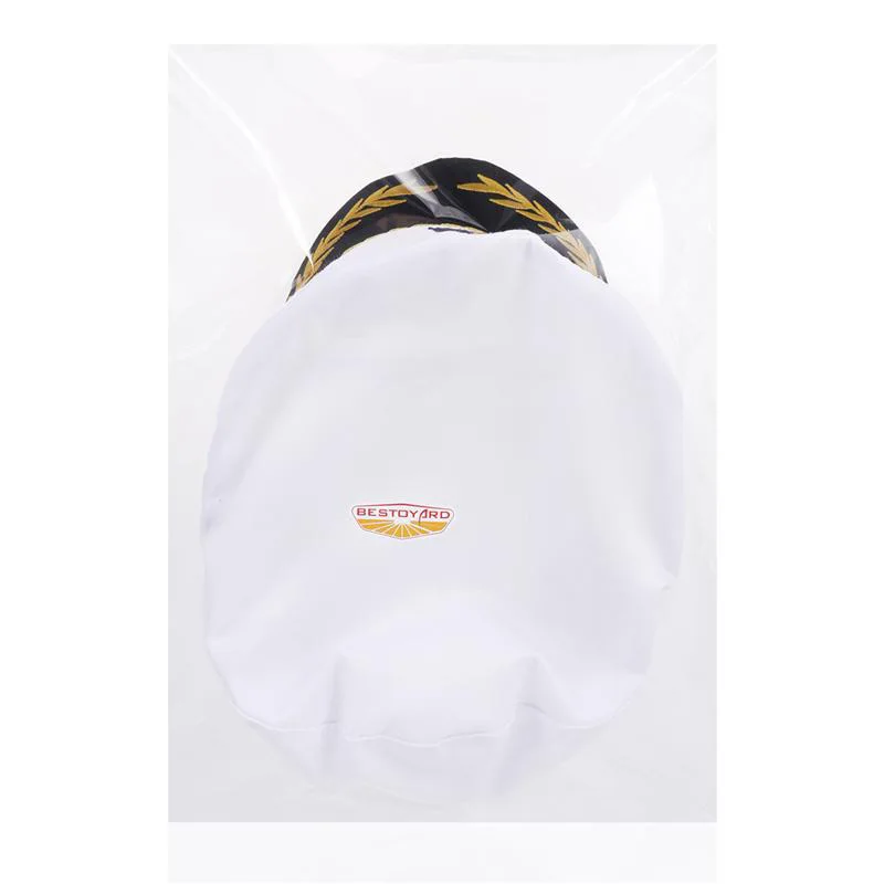 Yacht Captain Hat Adjustable Snapback White Yacht Navy Sailor Hats Navy Marine Boating