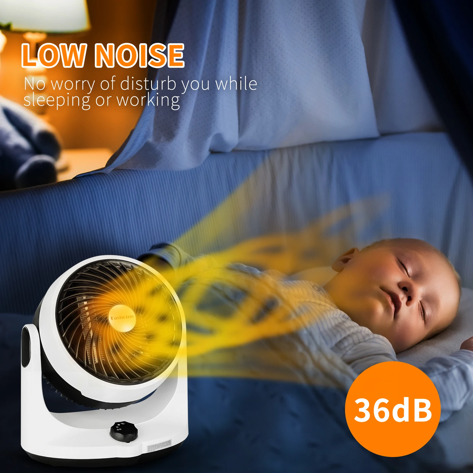 1500W Portable Electric Heater Air Circulator Fan Heater Cooling Heating Desktop Fan PTC Rapid Heating Electric Energy Saving 5