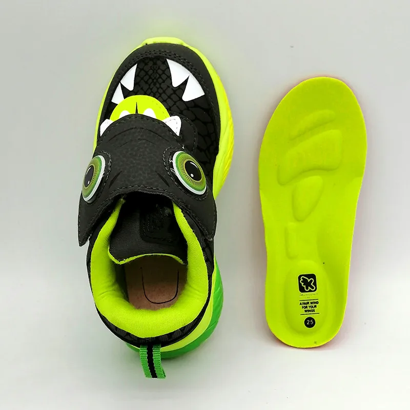 Super quality 1pair FASHION Lighted Shoes Children boy Back hard Sport shoes +inner 16.5-19.5cm, Kids Sneakers