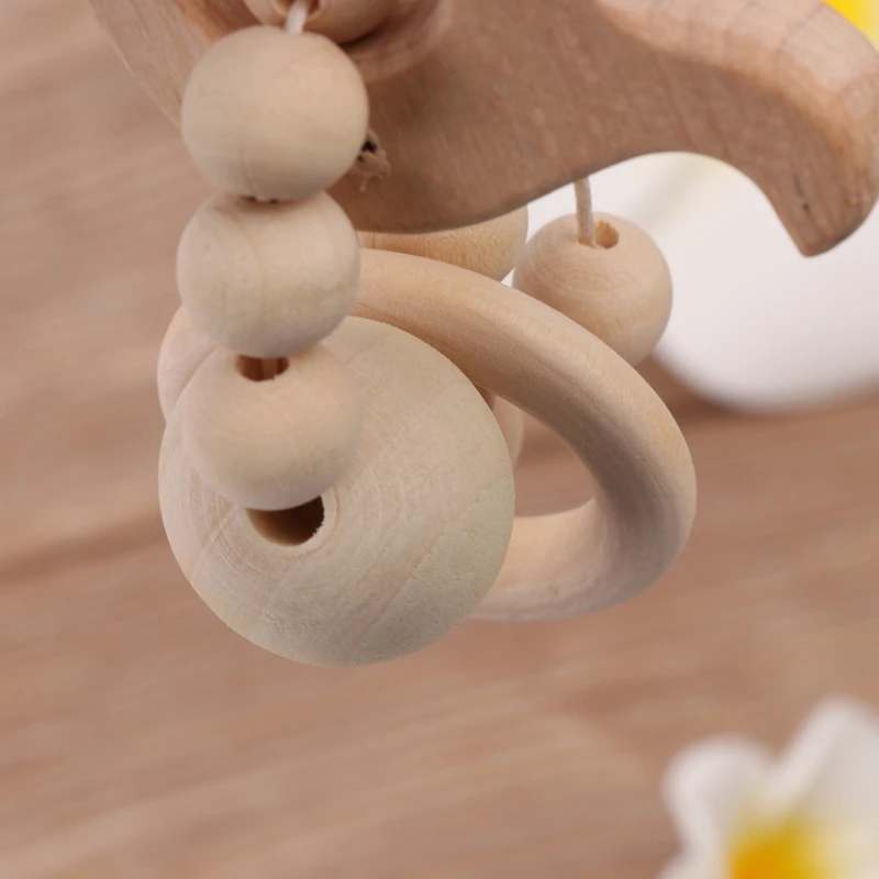 

Детские деревянные прорезыватели в форме животных, деревянные игрушки для прорезывания зубов, жевательные бусины, детские