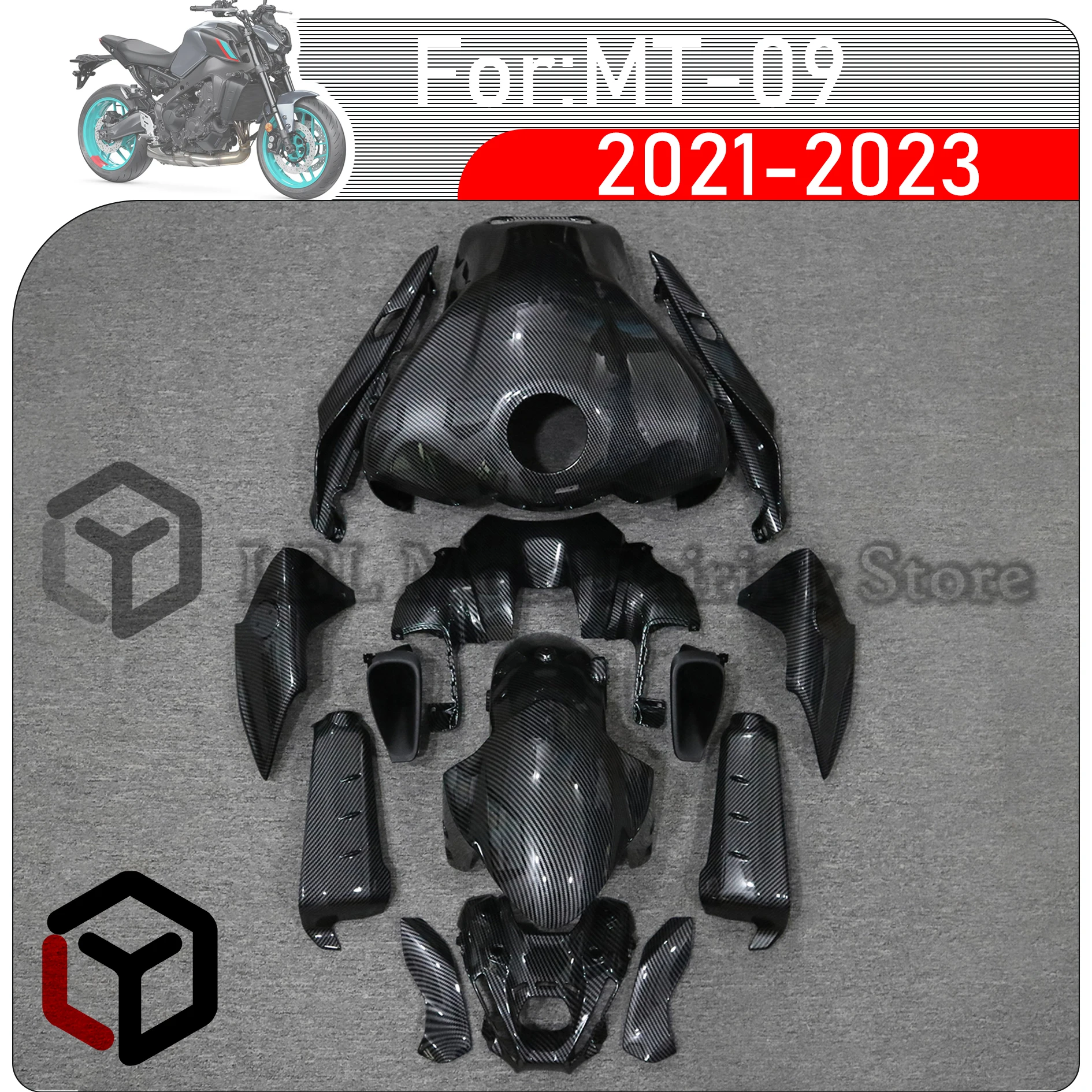 

Motorcycle ABS Injection Bodywork Fairing Kit For YAMAHA FZ-09 MT-09 2021 2022 2023 Motorcycle Shell Fairing Spoiler Bodywork