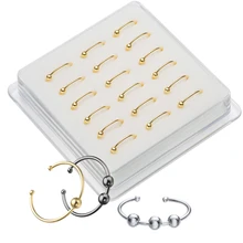 

New Arrival 925 Sterling Silver Trendy Classic Ball Nose Ring Nose Piercing Jewelry Percing Nez Piercing Nariz Plata