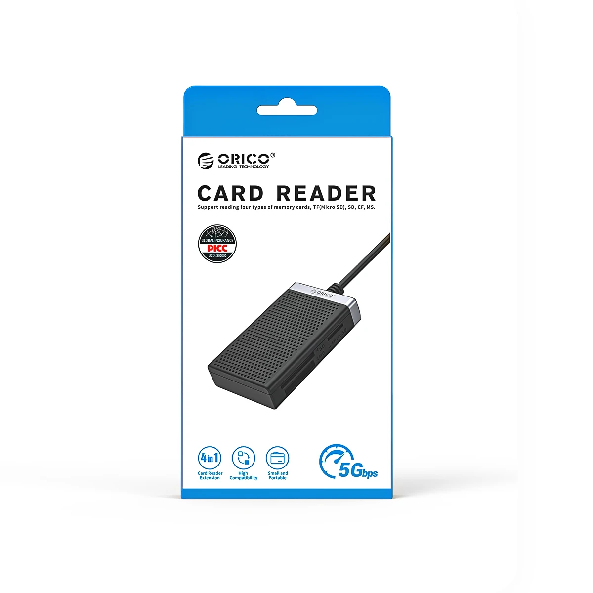 ORICO USB 3.0 USB SD CARD READER 4 in 1 Memory Card Reader Compatible with SD TF CF MS Flash Card Adapter ORICO Official Store images - 6