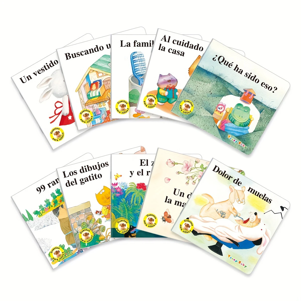 Set of 10 Spanish Children's Storybooks - Early Learning & Enlightenment Readers
