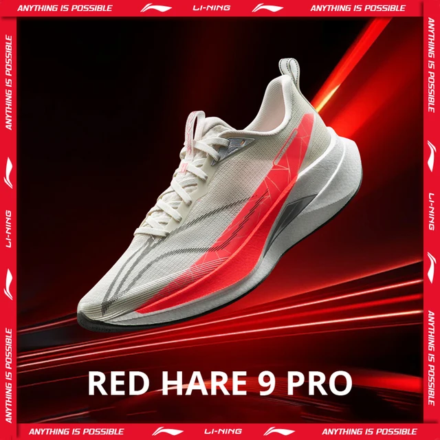 Li-Ning Chaussures de course pour hommes RED HARE 9 PRO BOOM Amorti Rebond Respirant Réfléchissant LiNing Chaussures de sport stables ARPW001 1