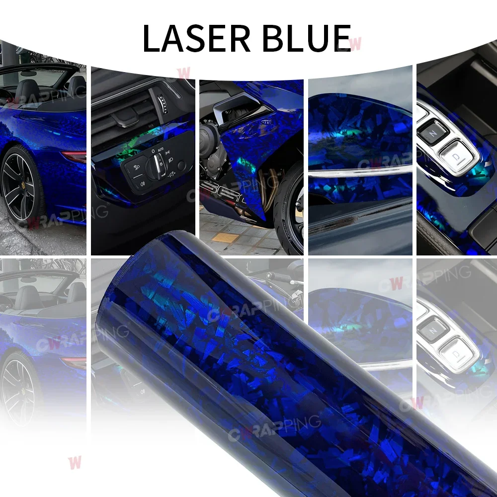 PET Forged Carbon Wrap Vinyl Auto Regenbogen Laser Körperbedeckung Aufkleber für Auto Folie Motorrad Helme Verpackung Selbstklebende Folie – Detail 9
