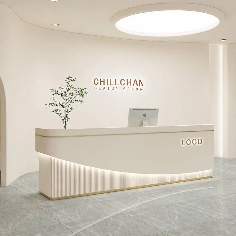 Description Picture 2 of itemPodium Modern Reception Desks Church Office Modern Cash Register Table Luxury Service Escrivaninha Para Quarto Luxury Furniture