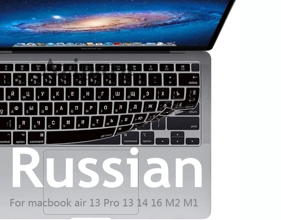 Russian Keyboard Skin for Macbook Air 13 Pro 14 16 M2 M1 Air Pro Retina 13 15 EU US Russian A2779 A2681 Keyboard Cover keyboard cover keyboard silicone cover