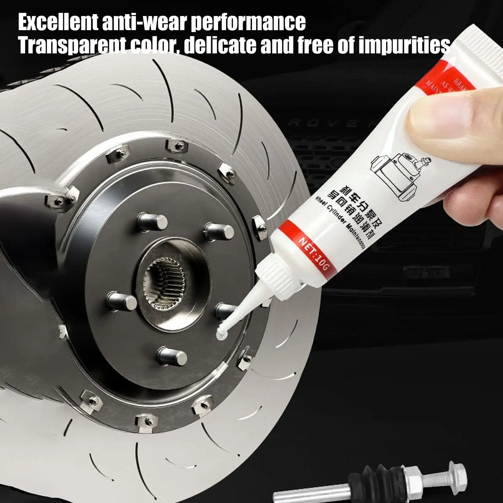 Brake Lubricant Rust Squeal Eliminating Brake Lubricant Moisture Proof Car Lubrication Protection for Smooth Braking Performance