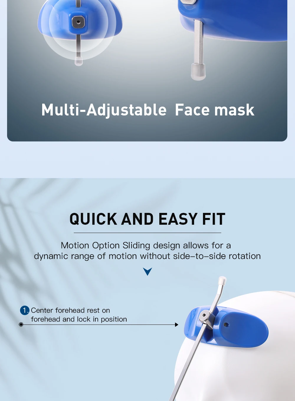 AZDENT Dental Kieferorthopädische Vorwärtszug-Kopfbedeckungs-Gesichtsmaske, Einhebelmischer, mehrfach verstellbare Gesichtsmaske mit Schrauben – Detail 5
