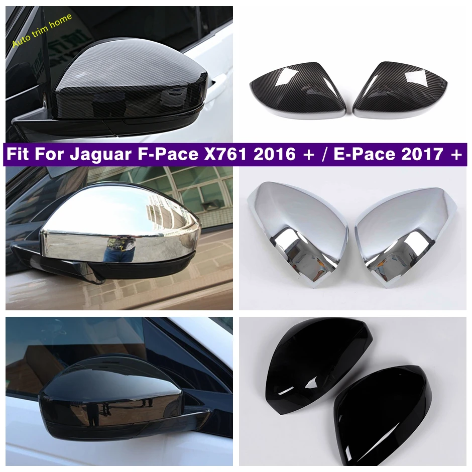 

Car Accessories Rearview Rear View Mirror Cover Decoration Caps Trim Fit For Jaguar F-Pace X761 2016 - 2022 / E-Pace 2017 - 2023