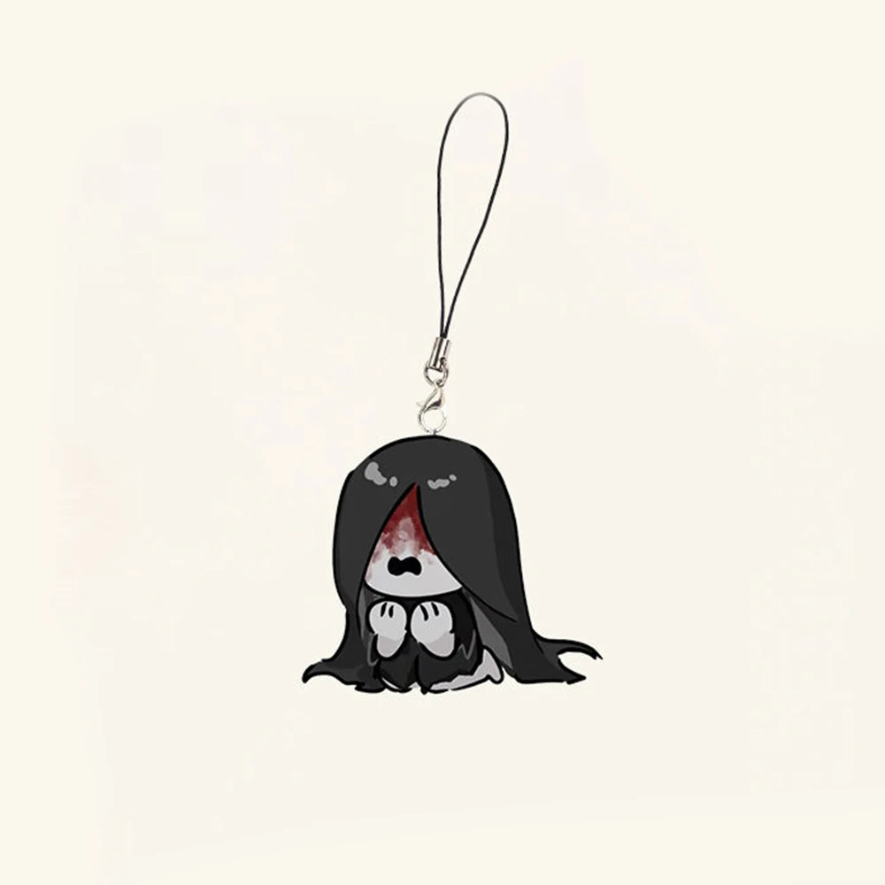 Game Homicipher Mr.Crawling Cosplay Keychain Acrylic Keyrring Rope Phone Chain Halloween Bag Pendant Unisex Accessories Prop
