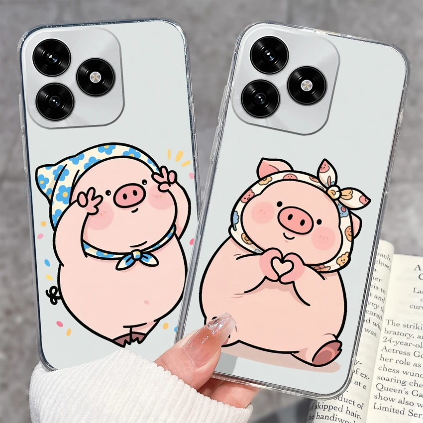 Cute Panda Puppy Soft Silicone TPU Clear Phone Case Back Cover