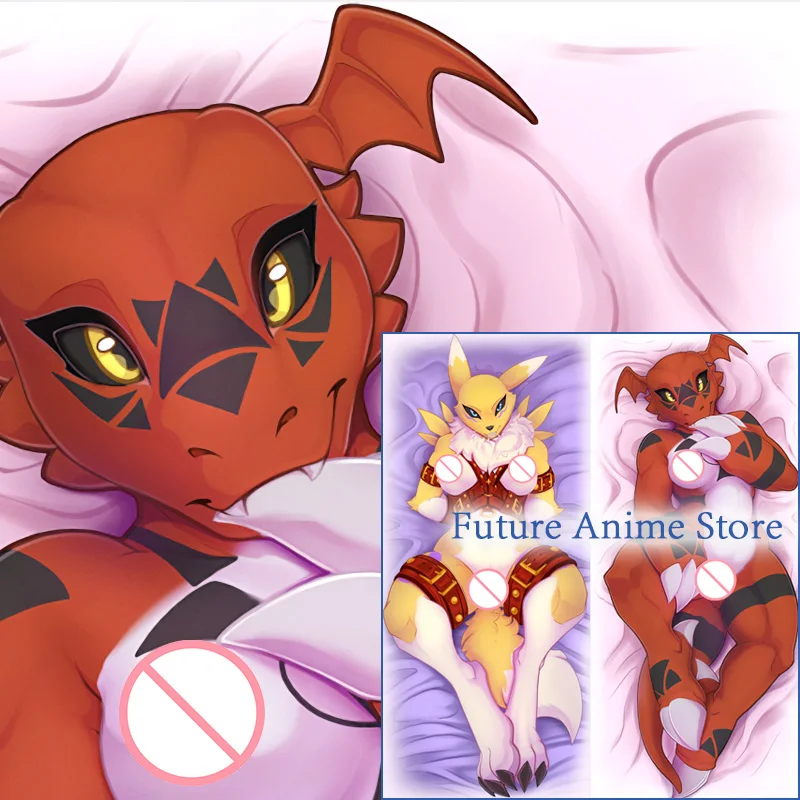 

Двусторонний Чехол Dakimakura Anime Renamon and Guilmon Digimon с принтом в натуральную величину