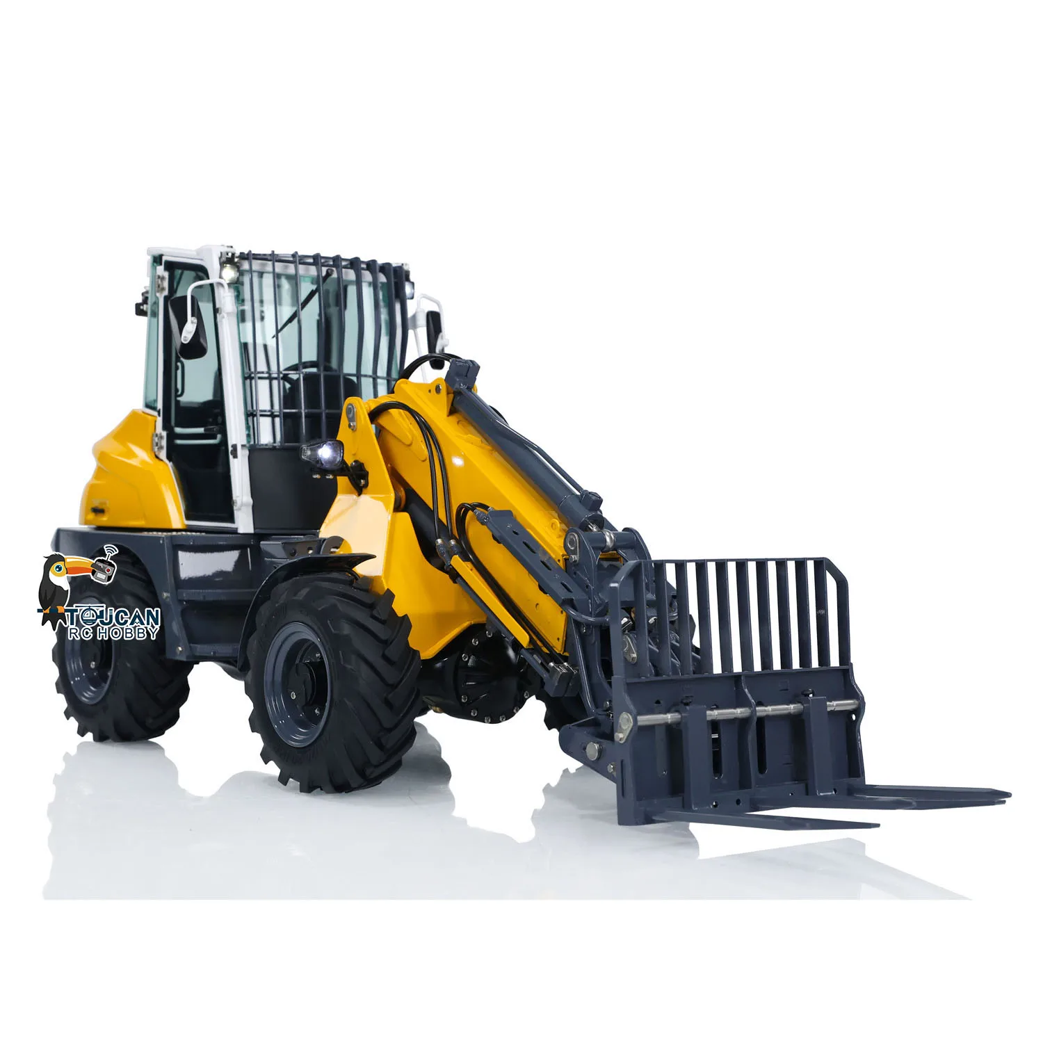 Customized RC Hydraulic Loader LESU AT1050 RTR 1/14 Machine Telescopic Arm Fork Lift Truck Model Construction Vehicles RC Car 4