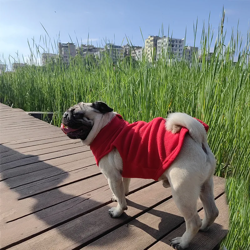 Winter Dog Clothes Soft Fleece Chihuahua Jacket French Bulldog Coat Small Medium Dog Cat Warm Vest Puppy Pug Pet Apparel