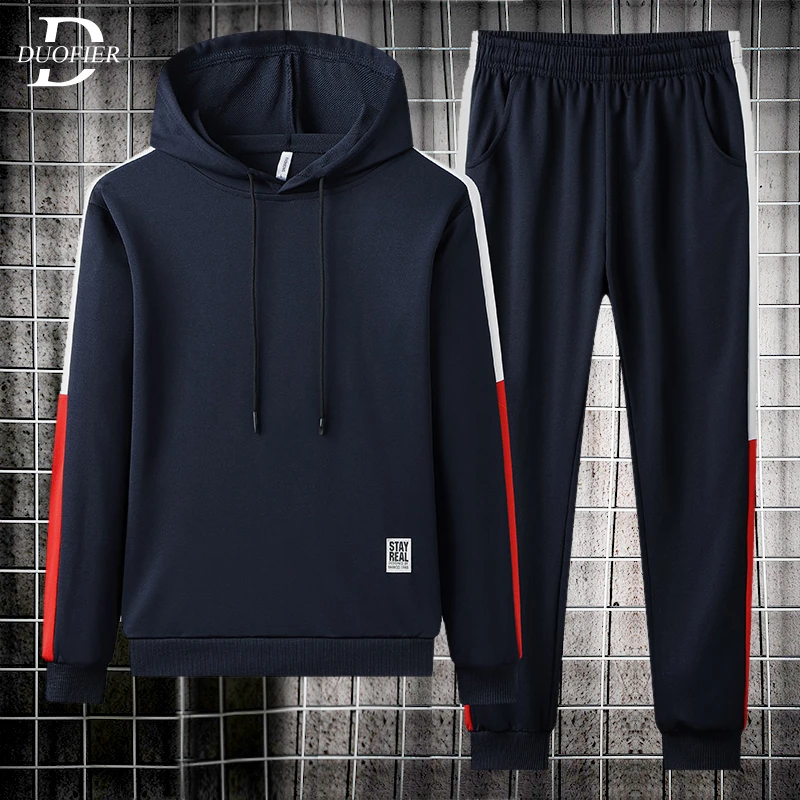 mens 2 piece set 2022 New Men Set Casual Spring Hooded Harajuku Tracksuit Men's Sportswear Hoodies+Pants 2PC Sets Male Sweat Suit Hoodies Clothes mens loungewear sets