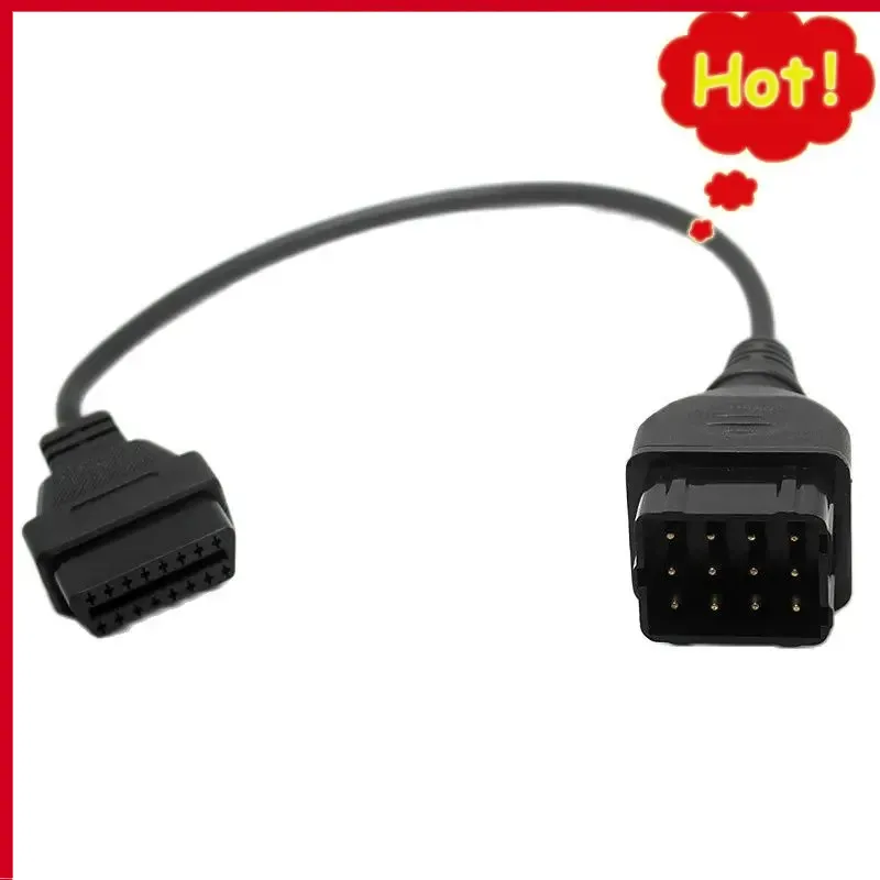 

Top Quality Converter Cable For Gaz 12 Pin 12pin Male To Obd Dlc 16 Pin 16pin Female Obd2 Obdii Car Diagnostic Tool Adapter