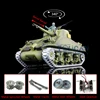 HENG LONG 1/16 Scale Upgraded 7.0 M4A3 Sherman RC Tank 3898 Metal Tracks Telescopic Barrel Recoil BB Shooting TH17673 2