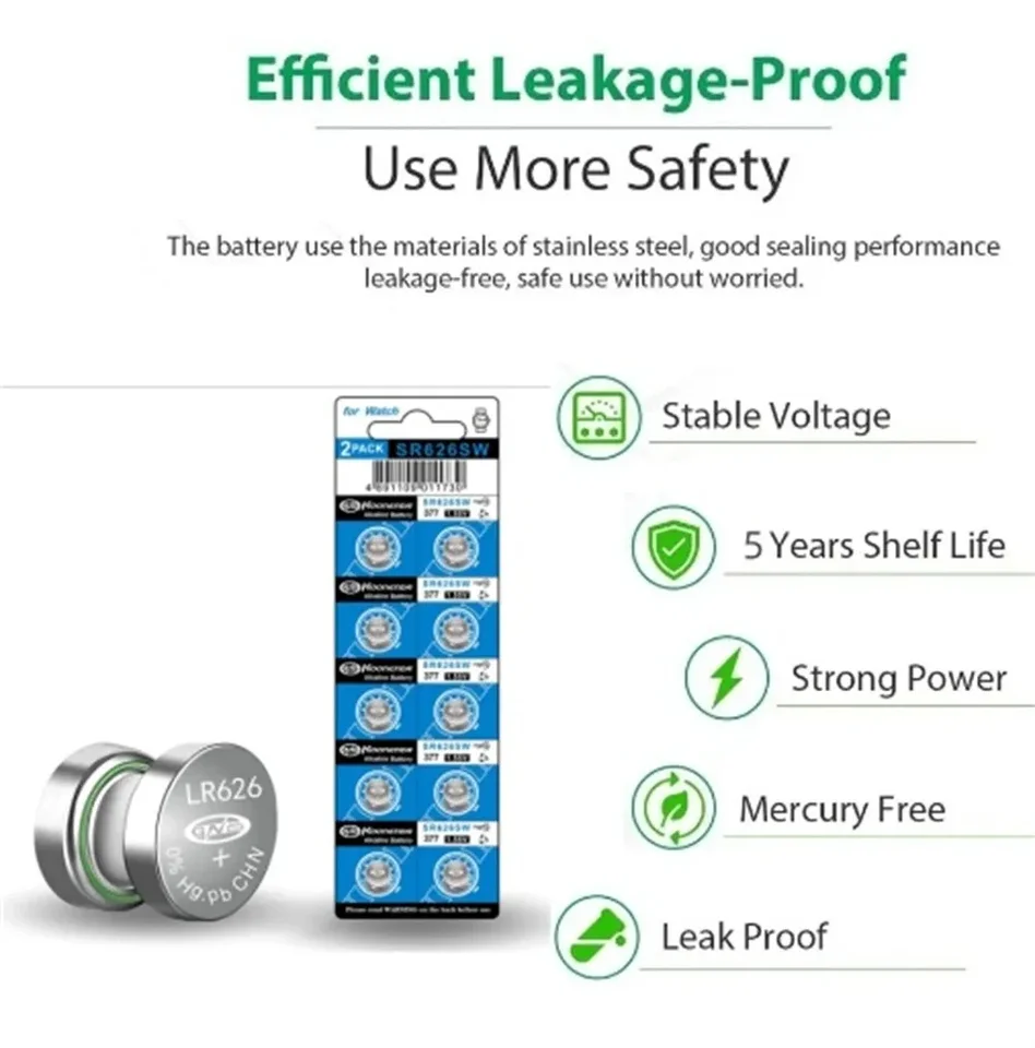 AG13/ LR44 A76 LR1154 1.5V Alkaline Button Cell Battery For Watch In - Foto 10