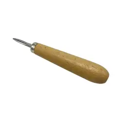 Precision Stone Setting Tool with Ergonomic Wooden Handle (Straight long handle)