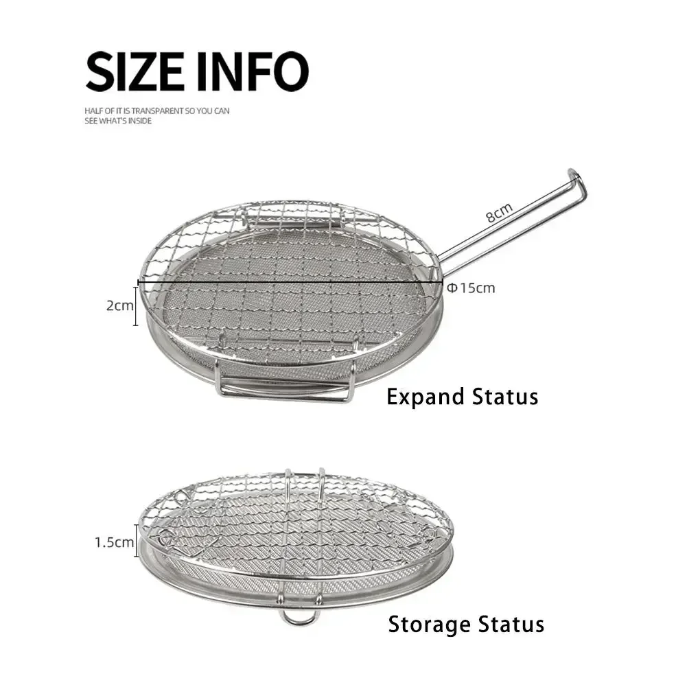 

Steel Roaster Tool Portable Mesh Mini Outdoor Stainless Foldable Multifunctional Camping For Picnic Bbq Rack