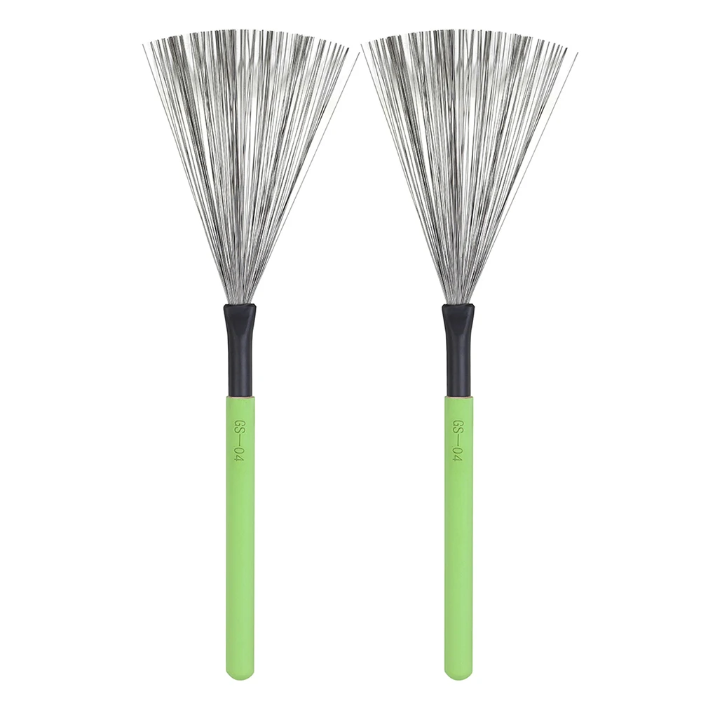 Drum Brushes Drumstick Metal Retractable Brush 2Pcs/Set for Drum Kit Cajon Jazz Steel Wire Percussion Accessory drum percussion accessories drum accessories