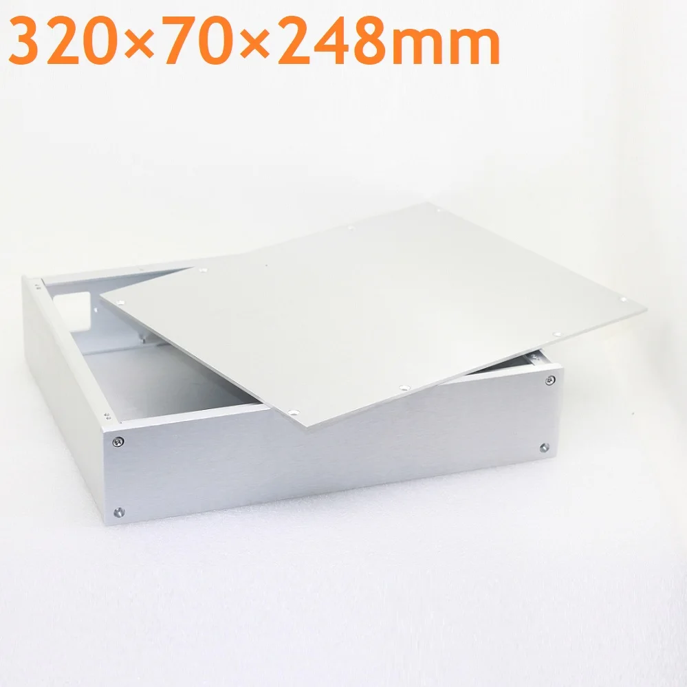 

DIY Hi End Enclosure Headphone Amp Case Power Amplifier Class A Rear Chassis Preamp Shell DAC Decoder PSU Tube Box W320 H70 D248