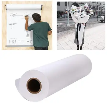 10/20/30m/rotolo bianco Kraft arti e mestieri rotolo di carta, colorazione e disegno cavalletto carta riciclabile forniture artistiche per acquerello