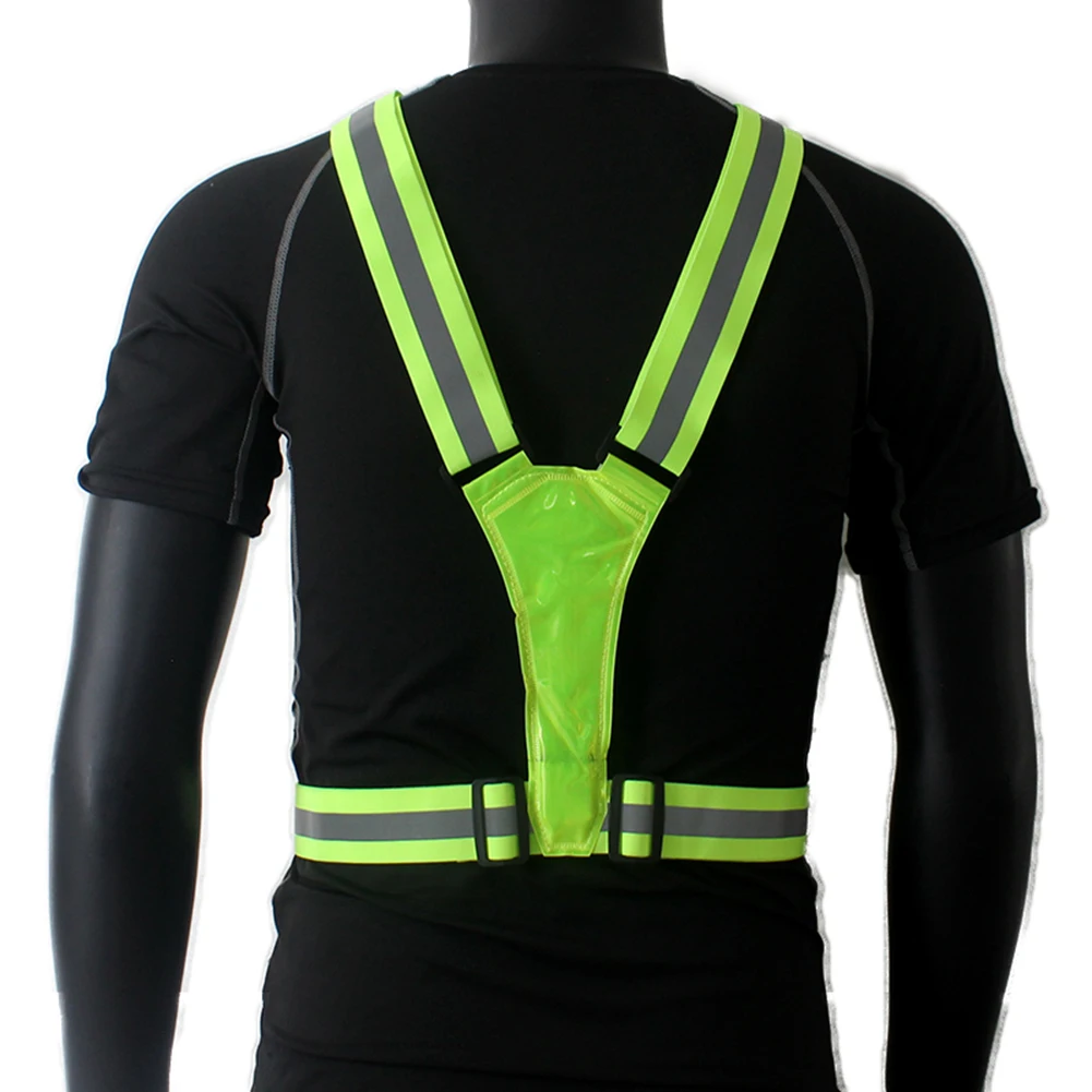 LED 반사 조끼 벨트 USB 충전식 조절 가능한 안전 조끼 야외 스포츠를 위한 높은 가시성 보안 반사 조끼