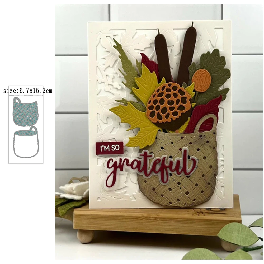 

Metal Cutting Dies 2022 New Flower Basket Scrapbooking Supplies Craft Card Making Album Embossing Papel Mold Stencil