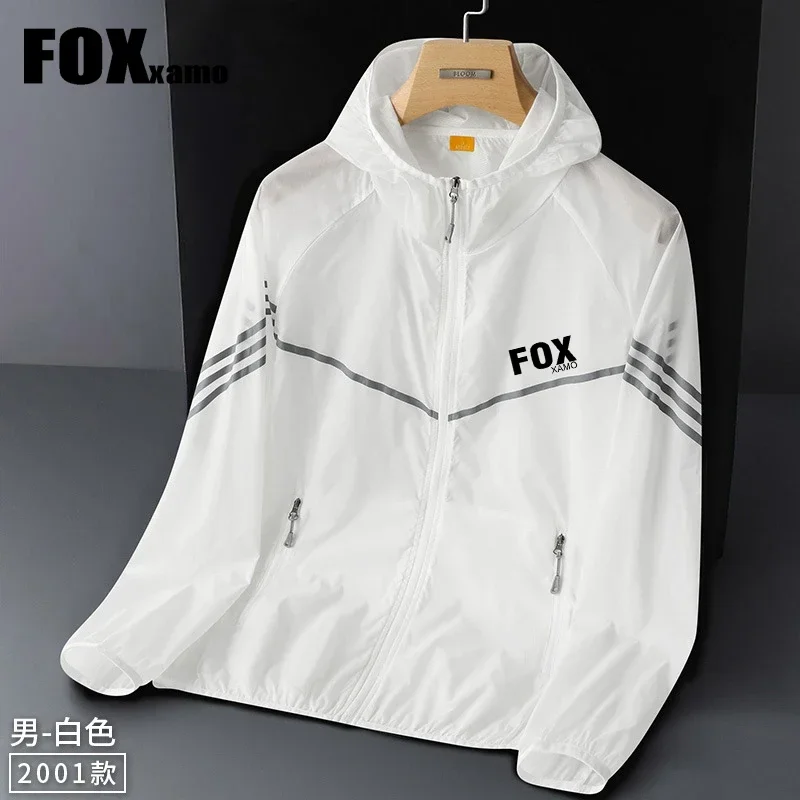 Foxxamo 여성용 사이클링 야외 아이스 실크 자외선 차단 의류, 남성 커플 스킨 의류, 여름 자외선 차단